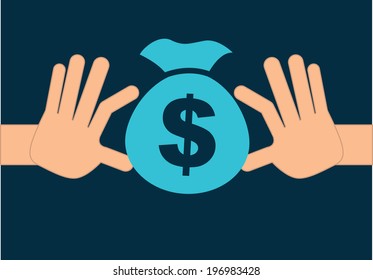 Business design over blue background, vector illustration