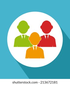 Business design over blue background, vector illustration
