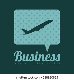 Business design over blue background, vector illustration