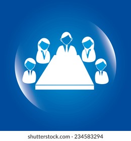 Business design over blue background, vector illustration 