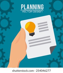 Business design over blue background, vector illustration.