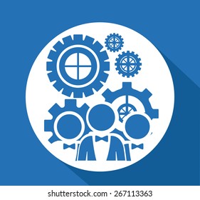 Business design over blue background, vector illustration