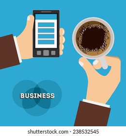 Business design over blue background,vector illustration.