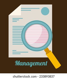 Business design over brown background, vector illustration