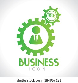 Business design over gray background, vector illustration