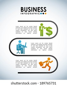 Business design over gray background ,vector illustration