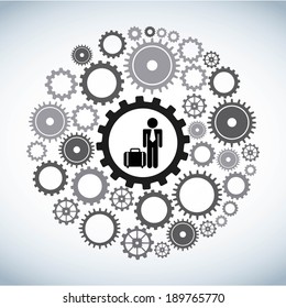 Business design over gray background ,vector illustration