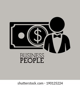 Business design over gray background, vector illustration