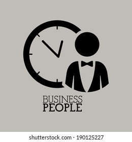 Business design over gray background, vector illustration