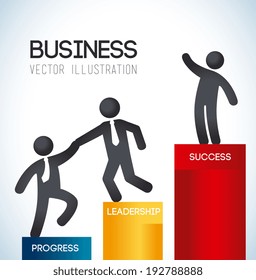 Business design over gray background, vector illustration
