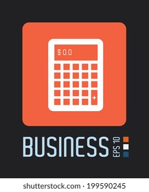 Business design over gray background, vector illustration