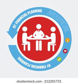Business design over gray background, vector illustration
