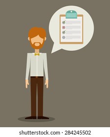 Business design over grey background, vector illustration