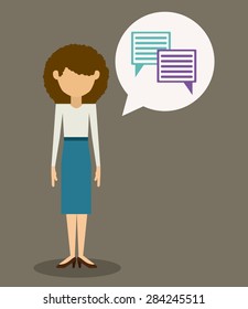Business design over grey background, vector illustration