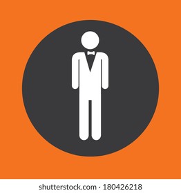 business design over  orange background vector illustration 