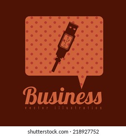 Business design over red background, vector illustration