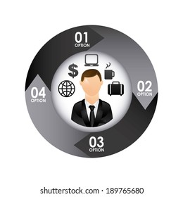 Business design over white background ,vector illustration