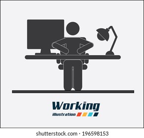 Business design over white background, vector illustration