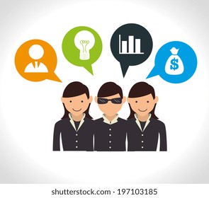Business design over white background, vector illustration