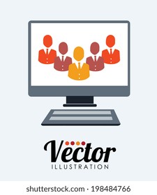 Business design over white background, vector illustration