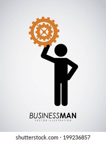 Business design over white background, vector illustration