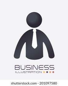 Business design over white background, vector illustration