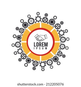 Business design over white background, vector illustration