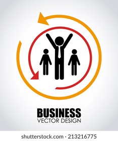 Business design over white background, vector illustration