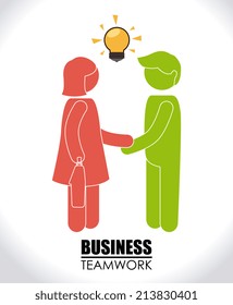 Business design over white background, vector illustration