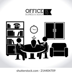 Business design over white background, vector illustration