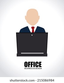 Business design over white background, vector illustration