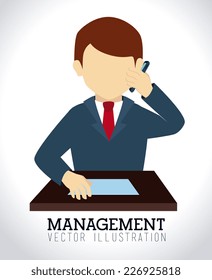 Business design over white background, vector illustration