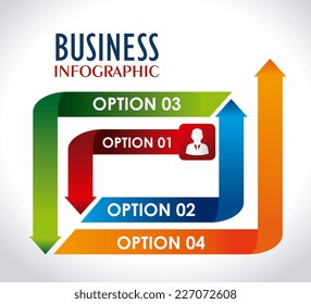 Business design over white background, vector illustration