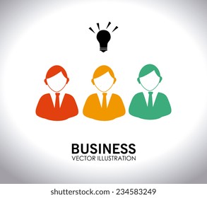 Business design over white background, vector illustration.