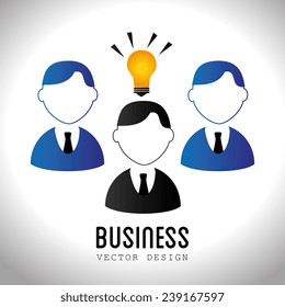 Business design over white background, vector illustration