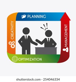 Business design over white background, vector illustration.