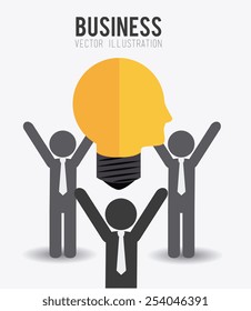 Business design over white background, vector illustration.