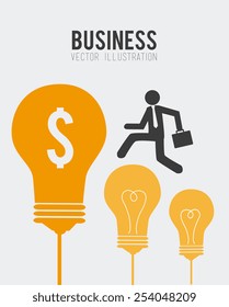 Business design over white background, vector illustration.