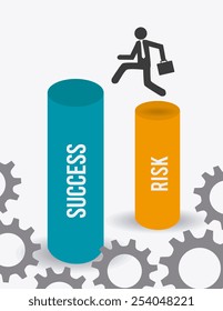 Business design over white background, vector illustration.