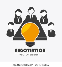 Business design over white background, vector illustration.