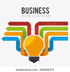 Business design over white background, vector illustration.