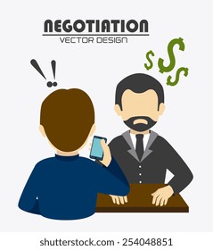 Business design over white background, vector illustration.