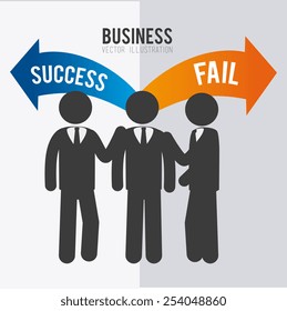 Business design over white background, vector illustration.