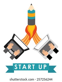 Business design over white background, vector illustration.