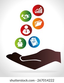 Business design over white background, vector illustration.