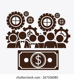 Business design over white background, vector illustration