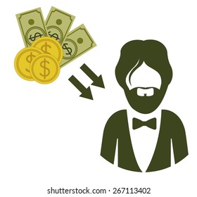 Business design over white background, vector illustration