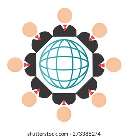 Business design over white background, vector illustration.