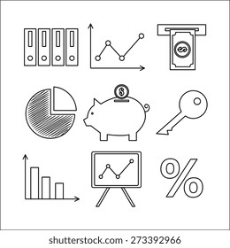 Business design over white background, vector illustration.