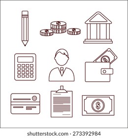 Business design over white background, vector illustration.